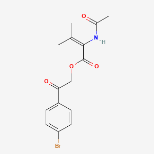 2-(4-Bromophenyl)-2-oxoethyl 2-(acetylamino)-3-methylbut-2-enoate