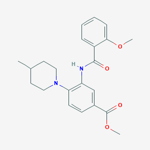 Methyl 3-[(2-methoxybenzoyl)amino]-4-(4-methylpiperidin-1-yl)benzoate