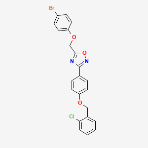 5-[(4-Bromophenoxy)methyl]-3-{4-[(2-chlorobenzyl)oxy]phenyl}-1,2,4-oxadiazole