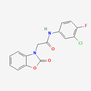 1,3-Benzoxazole-3-acetamide, N-(3-chloro-4-fluorophenyl)-2,3-dihydro-2-oxo-