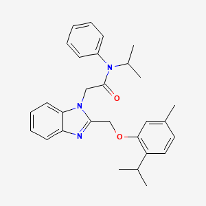 2-(2-{[5-methyl-2-(propan-2-yl)phenoxy]methyl}-1H-benzimidazol-1-yl)-N-phenyl-N-(propan-2-yl)acetamide