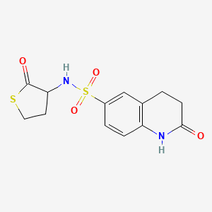 2-oxo-N-(2-oxotetrahydrothiophen-3-yl)-1,2,3,4-tetrahydroquinoline-6-sulfonamide