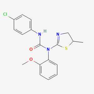 molecular formula C18H18ClN3O2S B15002574 3-(4-Chlorophenyl)-1-(2-methoxyphenyl)-1-(5-methyl-4,5-dihydro-1,3-thiazol-2-yl)urea 