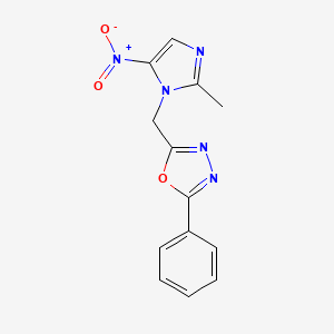 2-[(2-methyl-5-nitro-1H-imidazol-1-yl)methyl]-5-phenyl-1,3,4-oxadiazole