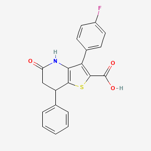 3-(4-Fluorophenyl)-5-oxo-7-phenyl-4,5,6,7-tetrahydrothieno[3,2-b]pyridine-2-carboxylic acid