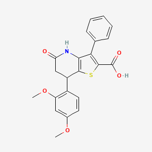 7-(2,4-Dimethoxyphenyl)-5-oxo-3-phenyl-4,5,6,7-tetrahydrothieno[3,2-b]pyridine-2-carboxylic acid