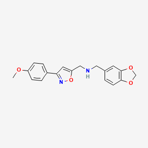 1-(1,3-benzodioxol-5-yl)-N-{[3-(4-methoxyphenyl)-1,2-oxazol-5-yl]methyl}methanamine