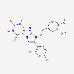 7-(2,4-dichlorophenyl)-8-[2-(3,4-dimethoxyphenyl)ethyl]-1,3-dimethyl-1H-imidazo[2,1-f]purine-2,4(3H,8H)-dione