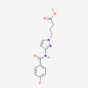 methyl 4-(3-{[(4-fluorophenyl)carbonyl]amino}-1H-pyrazol-1-yl)butanoate