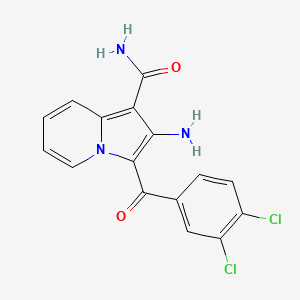 2-Amino-3-(3,4-dichlorobenzoyl)indolizine-1-carboxamide