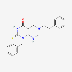 molecular formula C21H22N4OS B15002707 1-benzyl-6-(2-phenylethyl)-2-sulfanyl-5,6,7,8-tetrahydropyrimido[4,5-d]pyrimidin-4(1H)-one 