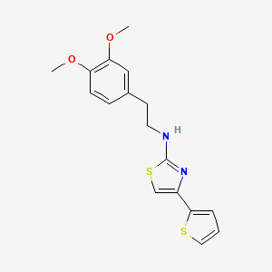 molecular formula C17H18N2O2S2 B15002750 N-[2-(3,4-dimethoxyphenyl)ethyl]-4-(thiophen-2-yl)-1,3-thiazol-2-amine 