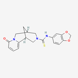 (1S,5R)-N-(1,3-benzodioxol-5-yl)-8-oxo-1,5,6,8-tetrahydro-2H-1,5-methanopyrido[1,2-a][1,5]diazocine-3(4H)-carbothioamide