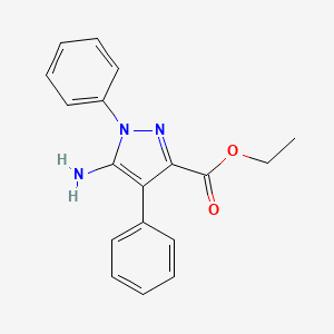 molecular formula C18H17N3O2 B1500281 Ethyl 5-amino-1,4-diphenyl-1H-pyrazole-3-carboxylate CAS No. 1187172-27-5