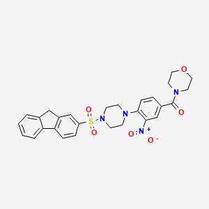 {4-[4-(9H-fluoren-2-ylsulfonyl)piperazin-1-yl]-3-nitrophenyl}(morpholin-4-yl)methanone