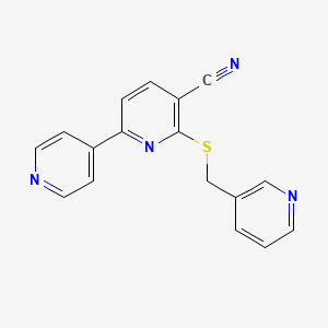 6-[(Pyridin-3-ylmethyl)sulfanyl]-2,4'-bipyridine-5-carbonitrile