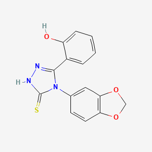 2-[4-(1,3-benzodioxol-5-yl)-5-sulfanyl-4H-1,2,4-triazol-3-yl]phenol