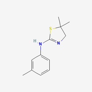 molecular formula C12H16N2S B15002891 5,5-dimethyl-N-(3-methylphenyl)-4,5-dihydro-1,3-thiazol-2-amine 