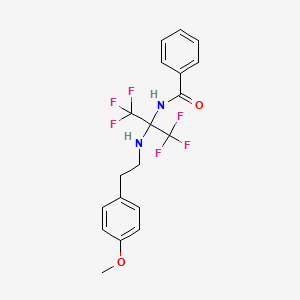 molecular formula C19H18F6N2O2 B15002905 N-(1,1,1,3,3,3-hexafluoro-2-{[2-(4-methoxyphenyl)ethyl]amino}propan-2-yl)benzamide 