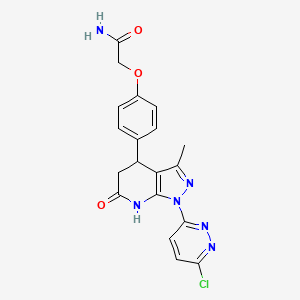 2-{4-[1-(6-chloropyridazin-3-yl)-6-hydroxy-3-methyl-4,5-dihydro-1H-pyrazolo[3,4-b]pyridin-4-yl]phenoxy}acetamide