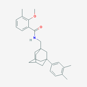 N-{[3-(3,4-Dimethylphenyl)adamantan-1-YL]methyl}-2-methoxy-3-methylbenzamide