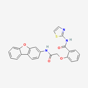 2-[2-(dibenzo[b,d]furan-3-ylamino)-2-oxoethoxy]-N-(1,3-thiazol-2-yl)benzamide