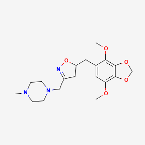 molecular formula C19H27N3O5 B15002945 1-({5-[(4,7-Dimethoxy-1,3-benzodioxol-5-yl)methyl]-4,5-dihydro-1,2-oxazol-3-yl}methyl)-4-methylpiperazine 