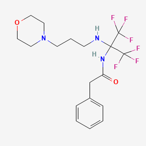 molecular formula C18H23F6N3O2 B15002992 N-(1,1,1,3,3,3-hexafluoro-2-{[3-(morpholin-4-yl)propyl]amino}propan-2-yl)-2-phenylacetamide 