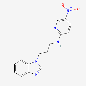 molecular formula C15H15N5O2 B15002994 N-[3-(1H-benzimidazol-1-yl)propyl]-5-nitropyridin-2-amine 