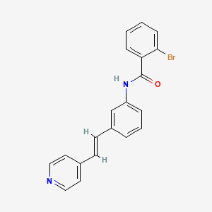 2-bromo-N-{3-[(E)-2-(pyridin-4-yl)ethenyl]phenyl}benzamide