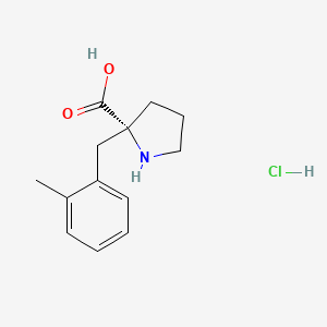 molecular formula C13H18ClNO2 B1500300 (R)-2-(2-Methylbenzyl)pyrrolidine-2-carboxylic acid hydrochloride CAS No. 1217859-15-8