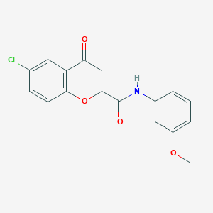 molecular formula C17H14ClNO4 B15003009 6-chloro-N-(3-methoxyphenyl)-4-oxo-3,4-dihydro-2H-chromene-2-carboxamide 