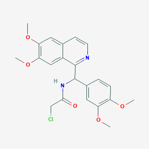 2-chloro-N-[(6,7-dimethoxyisoquinolin-1-yl)(3,4-dimethoxyphenyl)methyl]acetamide