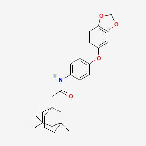 N-[4-(2H-1,3-Benzodioxol-5-yloxy)phenyl]-2-(3,5-dimethyladamantan-1-YL)acetamide