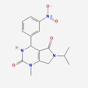 1-methyl-4-(3-nitrophenyl)-6-(propan-2-yl)-3,4,6,7-tetrahydro-1H-pyrrolo[3,4-d]pyrimidine-2,5-dione