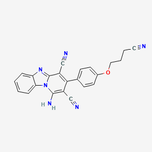 molecular formula C23H16N6O B15003089 1-Amino-3-[4-(3-cyanopropoxy)phenyl]pyrido[1,2-a]benzimidazole-2,4-dicarbonitrile 