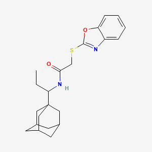 Acetamide, N-(1-adamantan-1-ylpropyl)-2-(benzooxazol-2-ylsulfanyl)-