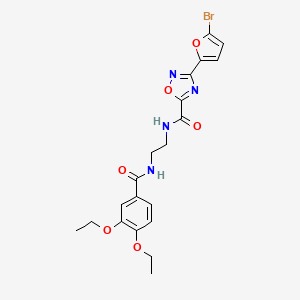 3-(5-bromofuran-2-yl)-N-(2-{[(3,4-diethoxyphenyl)carbonyl]amino}ethyl)-1,2,4-oxadiazole-5-carboxamide