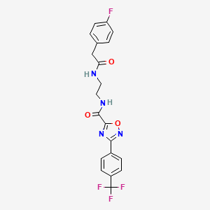 N-(2-{[(4-fluorophenyl)acetyl]amino}ethyl)-3-[4-(trifluoromethyl)phenyl]-1,2,4-oxadiazole-5-carboxamide