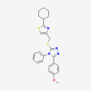 3-{[(2-cyclohexyl-1,3-thiazol-4-yl)methyl]sulfanyl}-5-(4-methoxyphenyl)-4-phenyl-4H-1,2,4-triazole