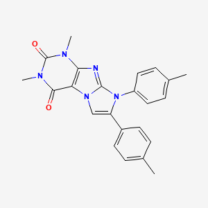 1H-Imidazo(2,1-f)purine-2,4(3H,8H)-dione, 7,8-bis(4-methylphenyl)-1,3-dimethyl-