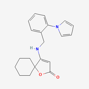 4-{[2-(1H-pyrrol-1-yl)benzyl]amino}-1-oxaspiro[4.5]dec-3-en-2-one