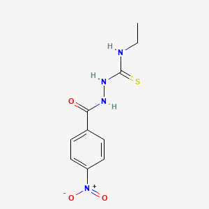 molecular formula C10H12N4O3S B15003147 N-ethyl-2-[(4-nitrophenyl)carbonyl]hydrazinecarbothioamide 