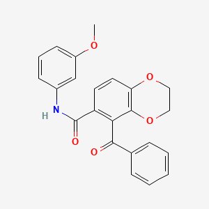 5-benzoyl-N-(3-methoxyphenyl)-2,3-dihydro-1,4-benzodioxine-6-carboxamide