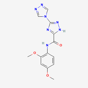 N-(2,4-dimethoxyphenyl)-5-(4H-1,2,4-triazol-4-yl)-1H-1,2,4-triazole-3-carboxamide