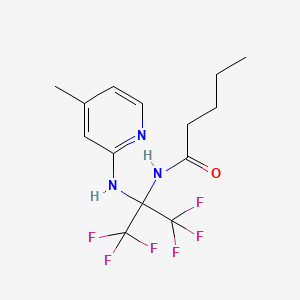 N-{1,1,1,3,3,3-hexafluoro-2-[(4-methylpyridin-2-yl)amino]propan-2-yl}pentanamide