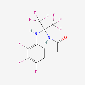 N-{1,1,1,3,3,3-hexafluoro-2-[(2,3,4-trifluorophenyl)amino]propan-2-yl}acetamide