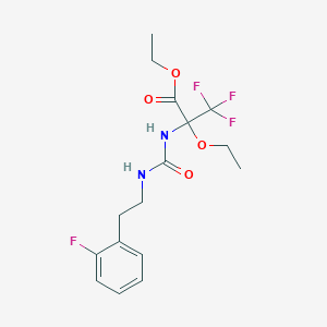 ethyl 2-ethoxy-3,3,3-trifluoro-N-{[2-(2-fluorophenyl)ethyl]carbamoyl}alaninate