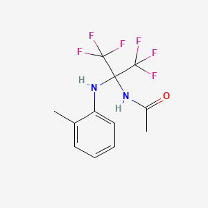 N-{1,1,1,3,3,3-hexafluoro-2-[(2-methylphenyl)amino]propan-2-yl}acetamide