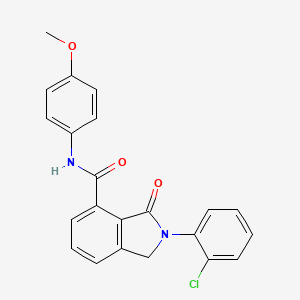 2-(2-chlorophenyl)-N-(4-methoxyphenyl)-3-oxo-4-isoindolinecarboxamide